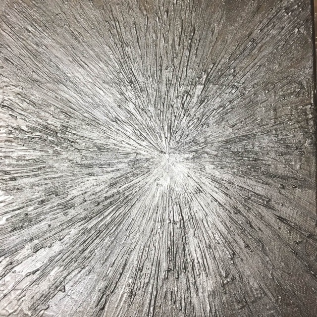 Strahlen (Silber) -Acryl-MIxtechnik- 2019