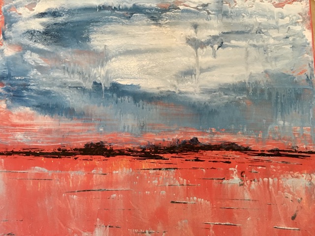 Landschaft in Rot -Acryl- 2019
